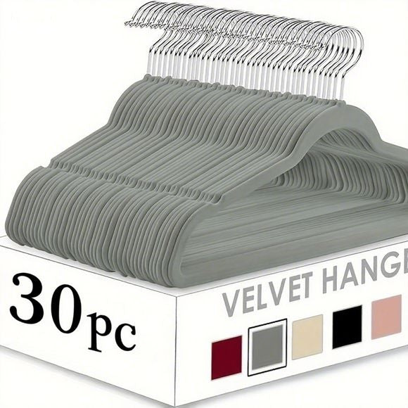 Flocked Hangers 30pc